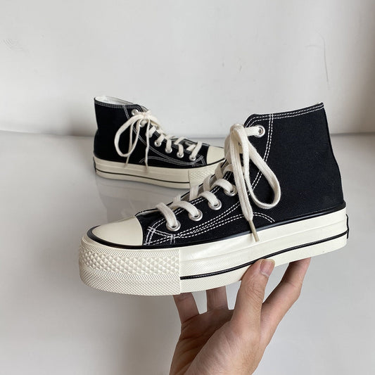 Platform Canvas Chuck Sneakers by White Market