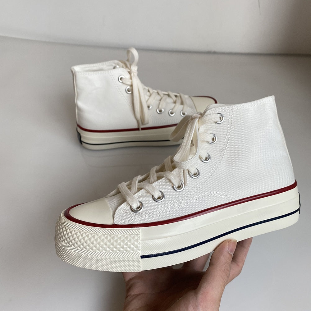 Platform Canvas Chuck Sneakers by White Market