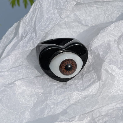 Acrylic Evil Eye Rings by White Market