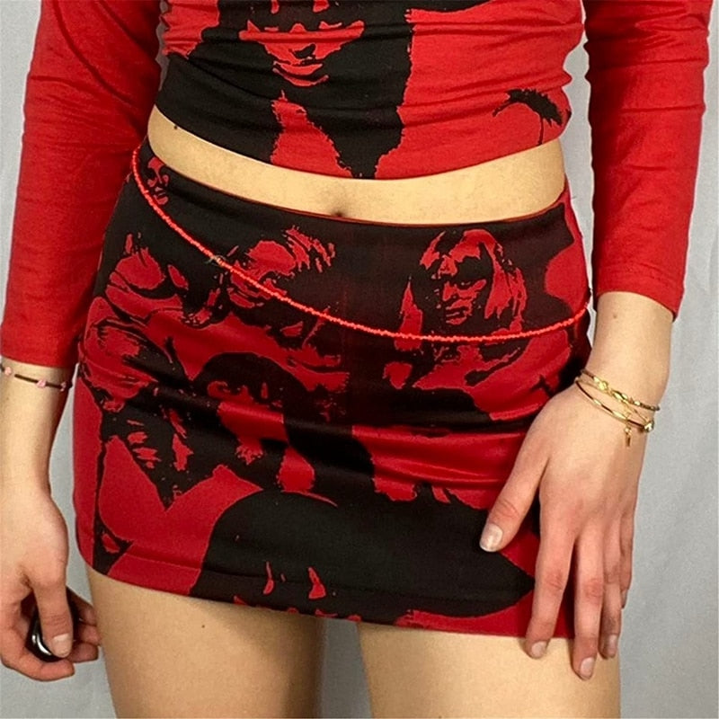 Vintage Rock Mini Skirt by White Market