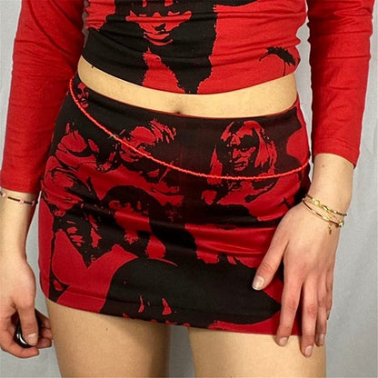 Vintage Rock Mini Skirt by White Market