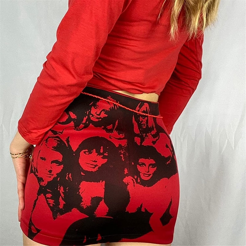 Vintage Rock Mini Skirt by White Market