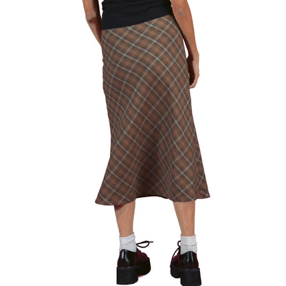 Vintage 90s Plaid High Waist Maxi Skirt by White Market