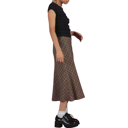 Vintage 90s Plaid High Waist Maxi Skirt by White Market