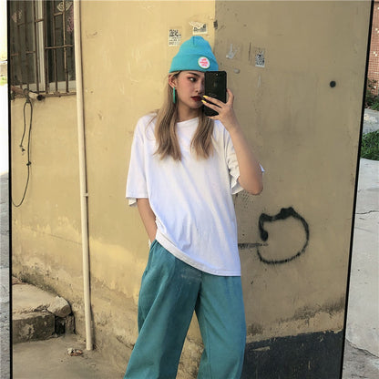 Teal Blue Corduroy Wide Leg Pants by White Market