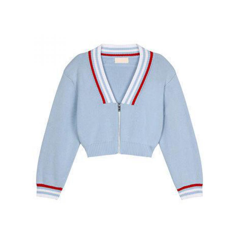 Retro Zip Up Cardigan by White Market