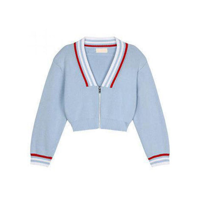 Retro Zip Up Cardigan by White Market