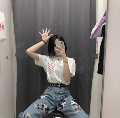 Mickey Mouse Club High Waisted Jeans by White Market