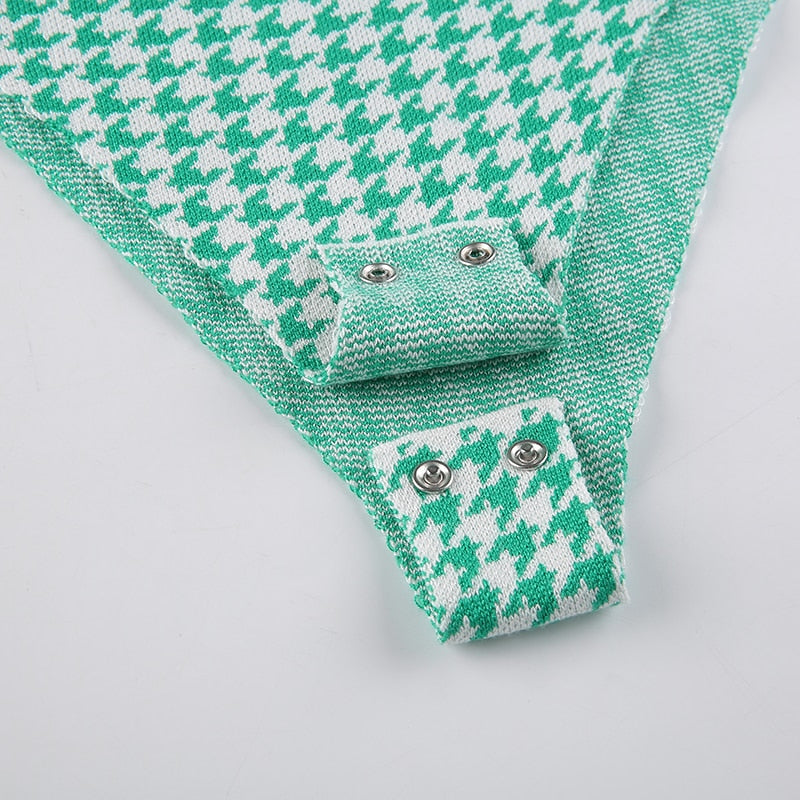 Hounds Tooth Polo Tee by White Market