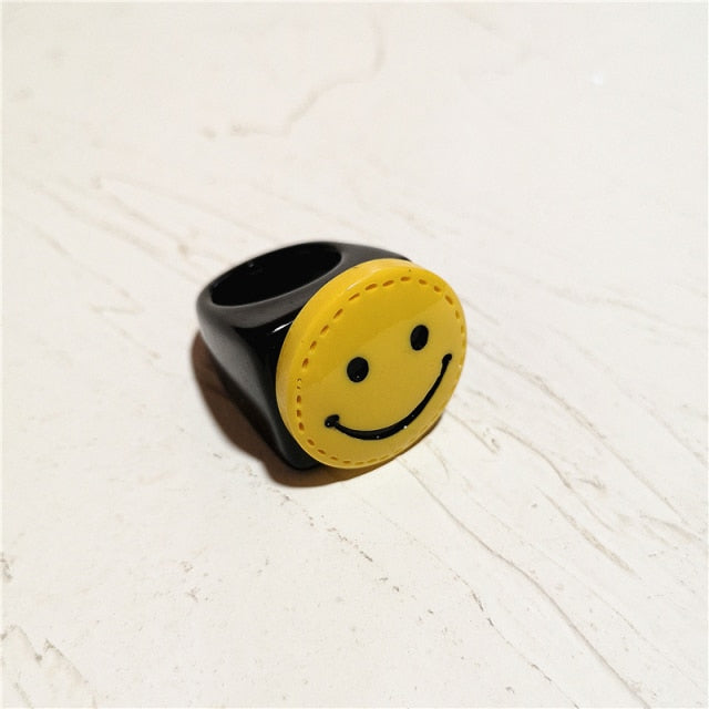 Resin Rainbow Ring by White Market