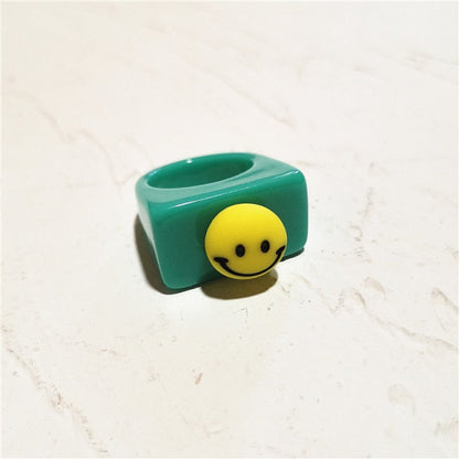 Resin Rainbow Ring by White Market