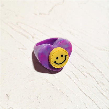 Resin Rainbow Ring by White Market