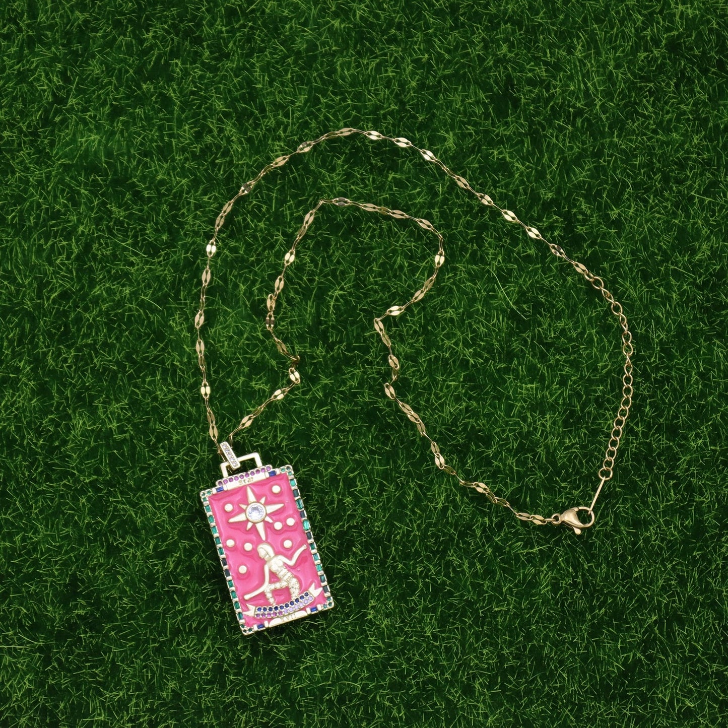 Diamond Tarot Card Necklaces by White Market