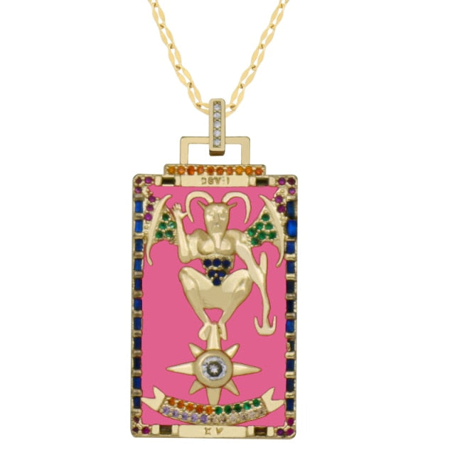 Diamond Tarot Card Necklaces by White Market