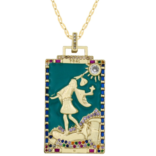 Diamond Tarot Card Necklaces by White Market