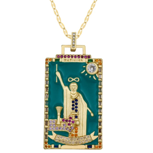 Diamond Tarot Card Necklaces by White Market