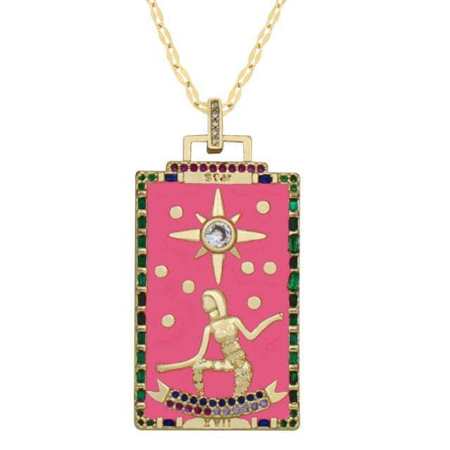 Diamond Tarot Card Necklaces by White Market