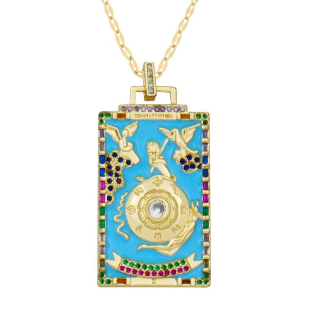 Diamond Tarot Card Necklaces by White Market