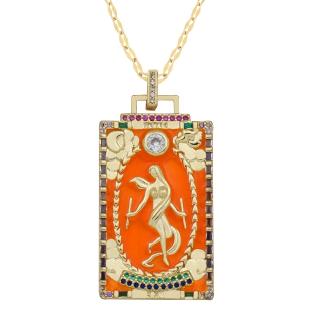 Diamond Tarot Card Necklaces by White Market