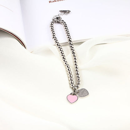 Heart Locket Ball Chain Bracelet by White Market