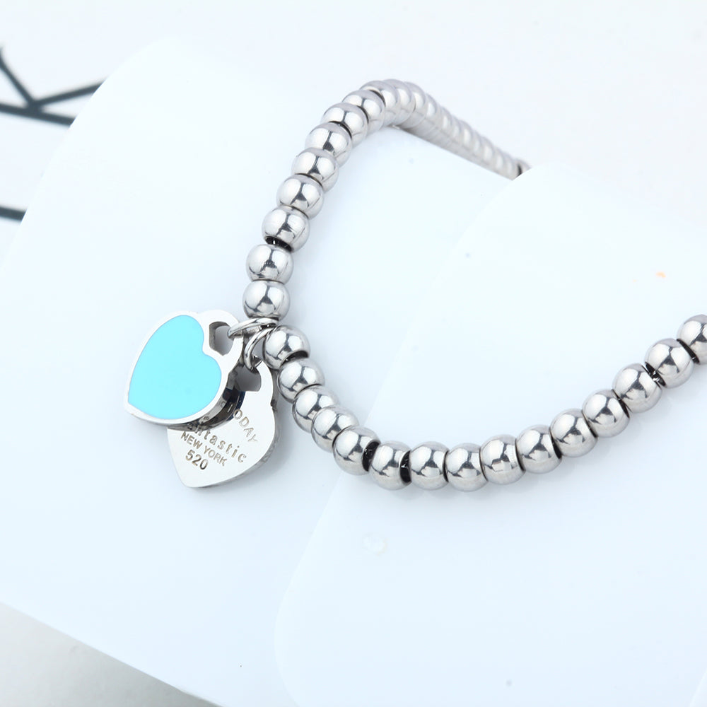 Heart Locket Ball Chain Bracelet by White Market