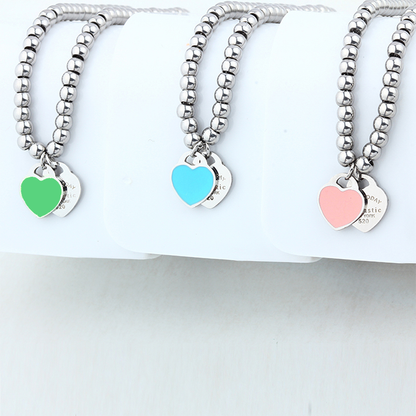 Heart Locket Ball Chain Bracelet by White Market