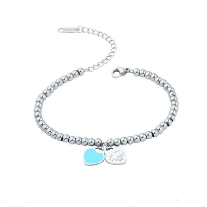 Heart Locket Ball Chain Bracelet by White Market