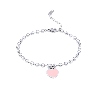 Heart Locket Ball Chain Bracelet by White Market