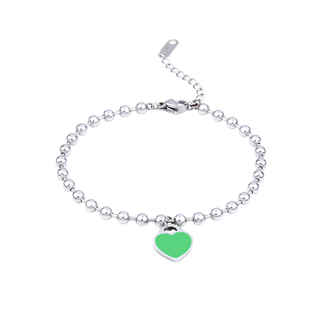 Heart Locket Ball Chain Bracelet by White Market