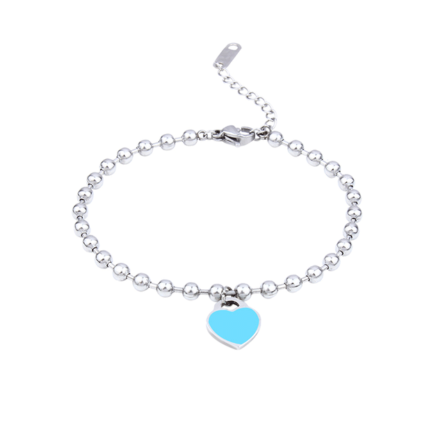 Heart Locket Ball Chain Bracelet by White Market