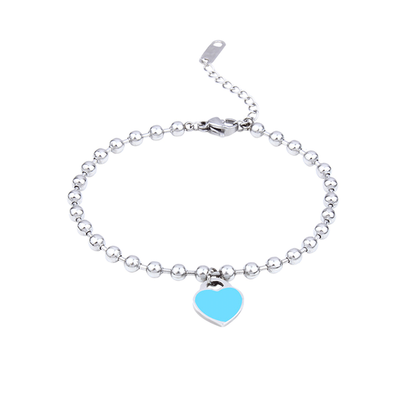 Heart Locket Ball Chain Bracelet by White Market