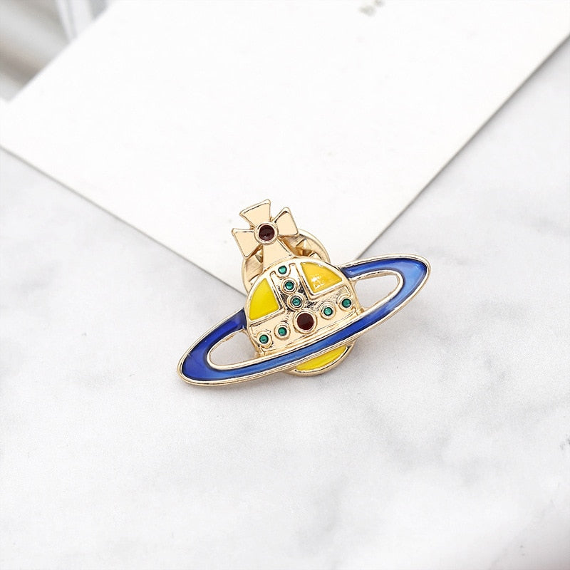 Cosmic Spaceship Pin by White Market