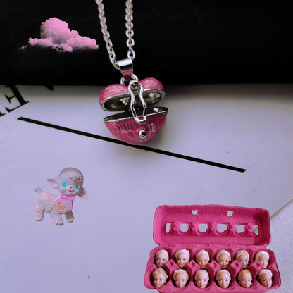 Heart Pill Case Necklace by White Market