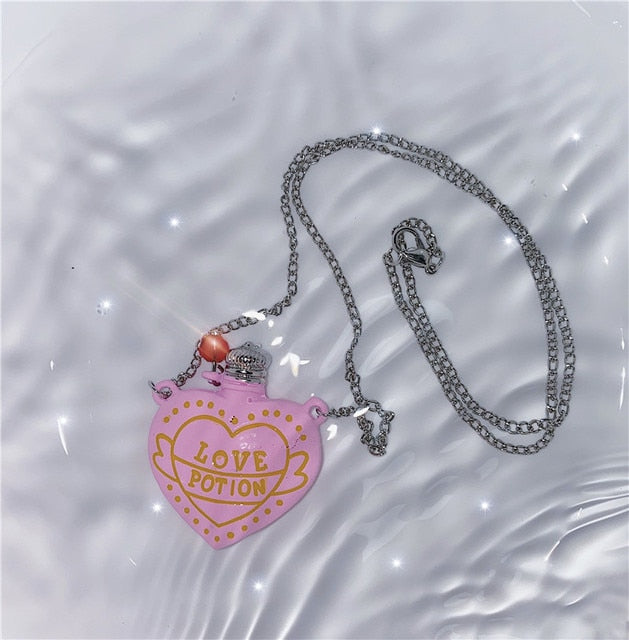 Love Potion Bottle Necklace by White Market