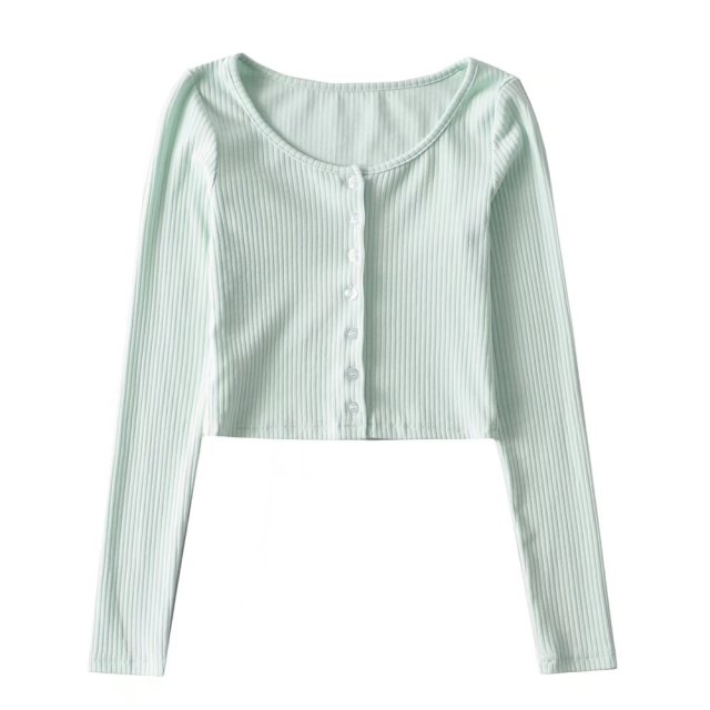 Ribbed Button Up Sweater by White Market