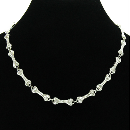 CZ Diamond Bone Necklace by White Market