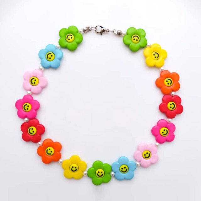 Happy Flower Necklace by White Market