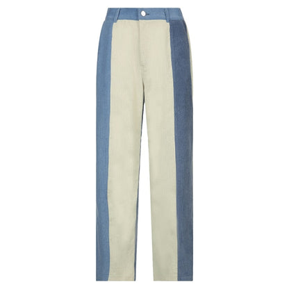 Blue Cream Corduroy Pants by White Market