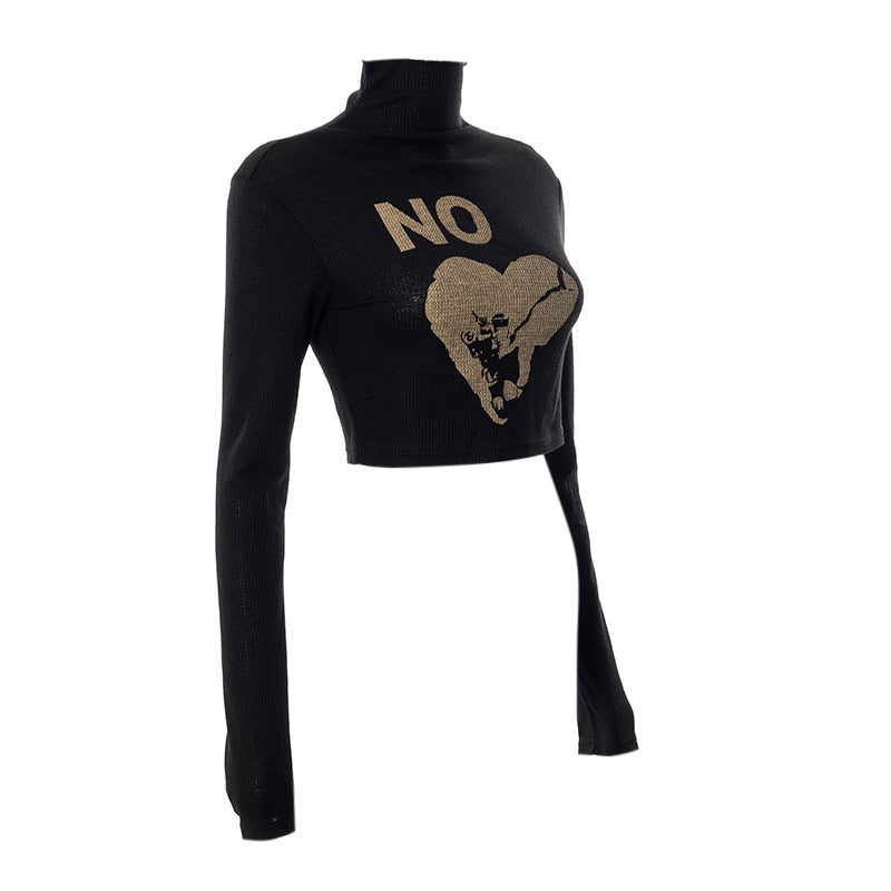 No Heart Turtleneck Sweater by White Market