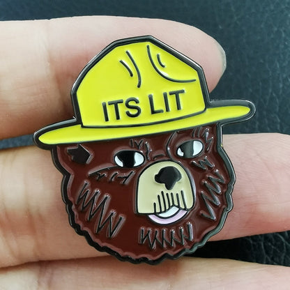 Its Lit Smokey The Bear Pin by White Market