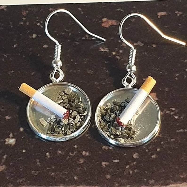 Wine and Cigarette Earring by White Market