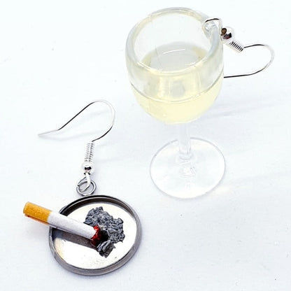 Wine and Cigarette Earring by White Market