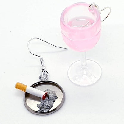 Wine and Cigarette Earring by White Market