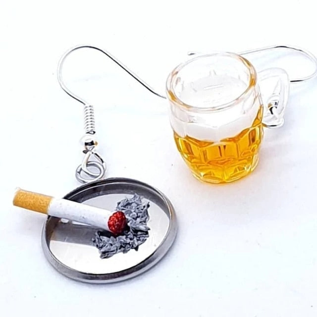 Wine and Cigarette Earring by White Market