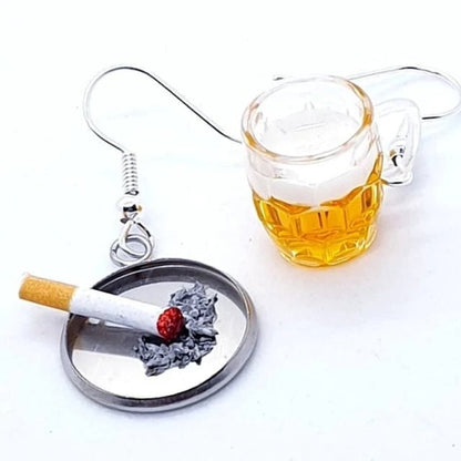 Wine and Cigarette Earring by White Market