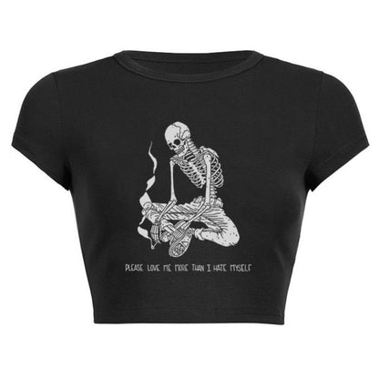 Assorted Skull Tees by White Market