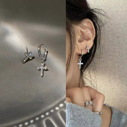 Crystal Cross Earring by White Market