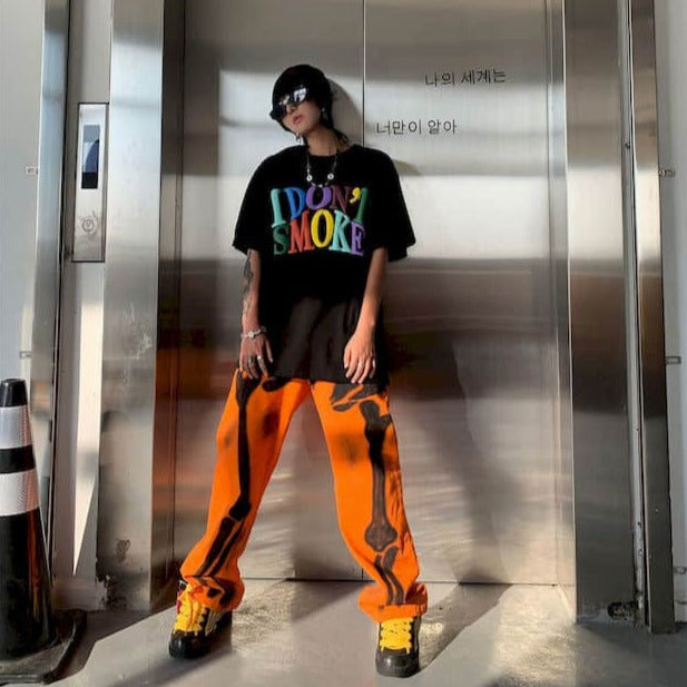 Oversized "I Don't Smoke" Rainbow Tee by White Market