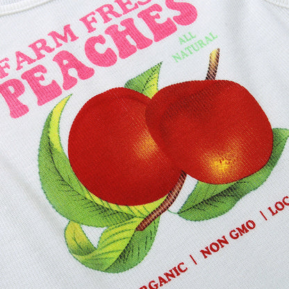 Farm Fresh Peaches Ribbed Top by White Market