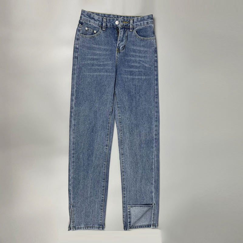 High Waist Side Split Jeans by White Market